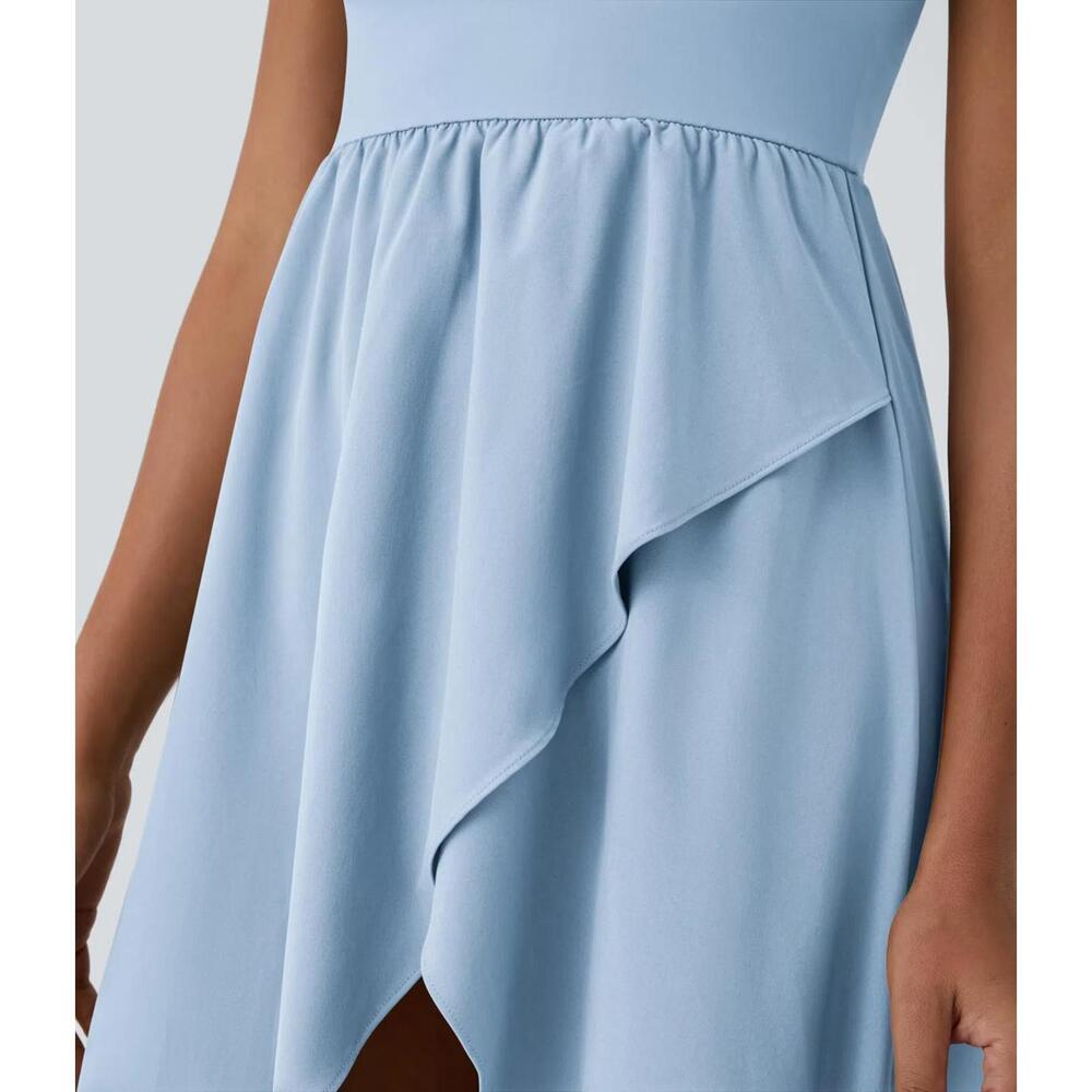HALARA Sky Blue Asymmetrical High-Low Dress - Picture 15 of 16